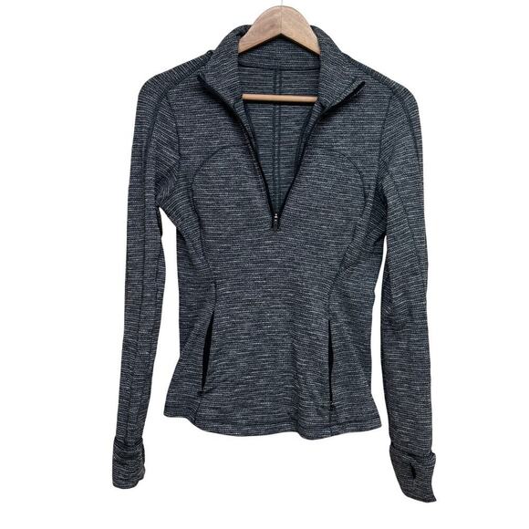 Lululemon Define Jacket Gray Striped Half Zip Women’s Size 6 - Picture 2 of 5